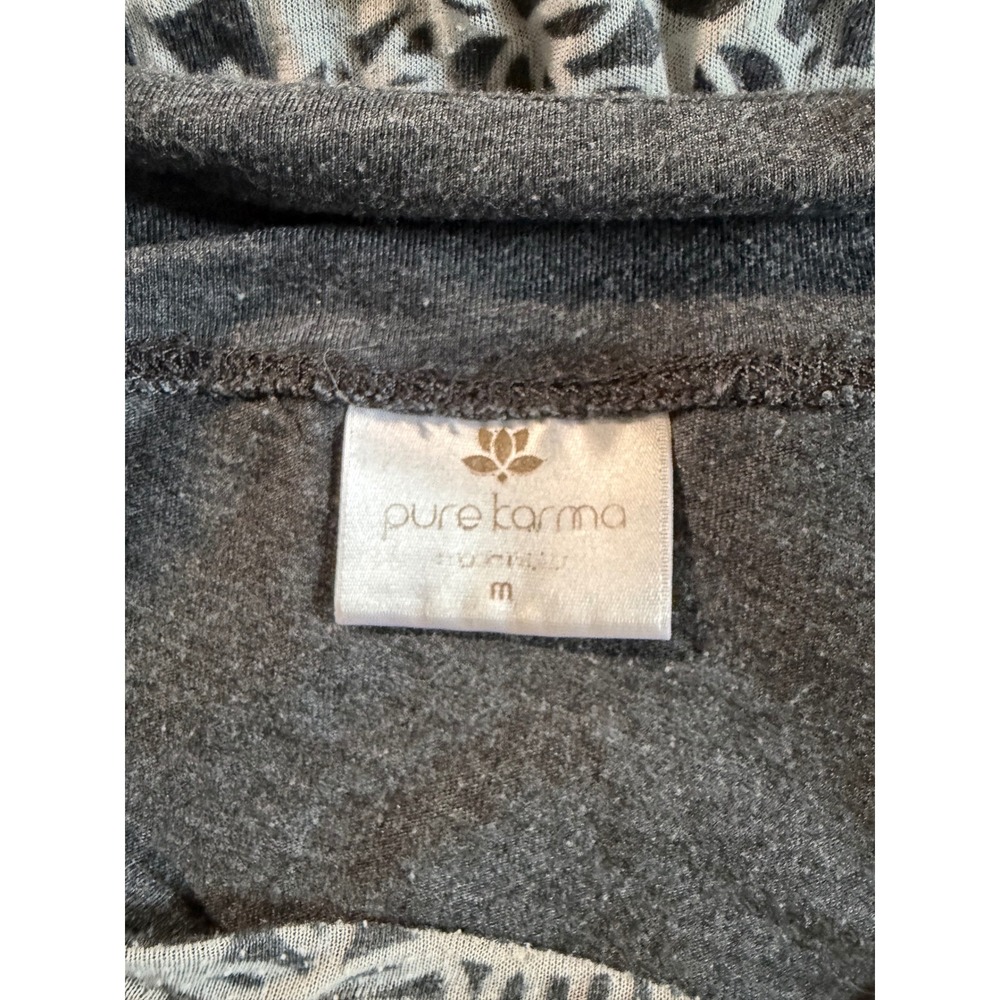 Pure Karma Womens Grey Leaf Print Layered Jersey Mini Skirt Size Medium - Picture 3 of 6